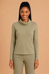 Blusa malha Liocel max gola PISTACHE